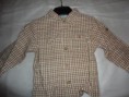 Chemise à carreaux rouge et marron Obaïbi 12m 2€